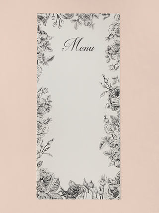 Black & White Menu Cards (Sets of 10)