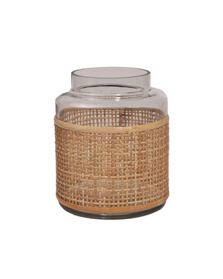 Boho Bloom Rattan Vase - Small