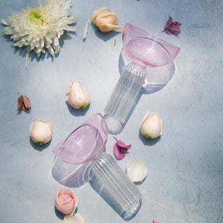 Pink DD Cocktail Stem Glasses