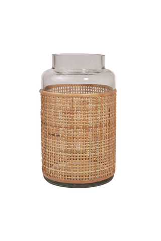 Boho Bloom Rattan Vase - Big