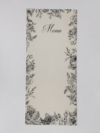 Black & White Menu Cards (Sets of 10)