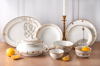 24K-Gold Baroque Dinner Set