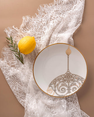 24K-Gold Baroque Quarter Plate