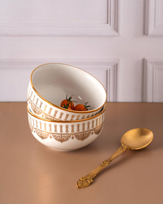 24K-Gold Baroque Soup Bowl