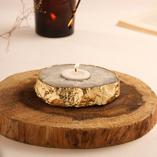 Agate Candle Holder - Natural