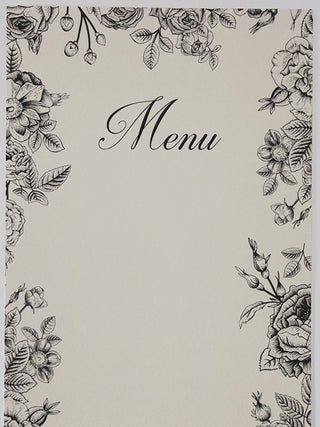 Black & White Menu Cards (Sets of 10)