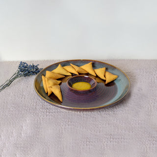 Butterfly Chip & Dip Platter Brown