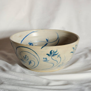 Deep bowl - White and Blue