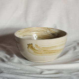 Deep bowl - White and Brown