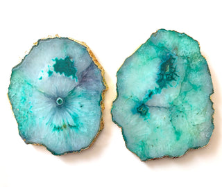 Agate Coasters- Green (Set Of 2)