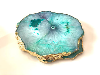 Agate Coasters- Green (Set Of 2)