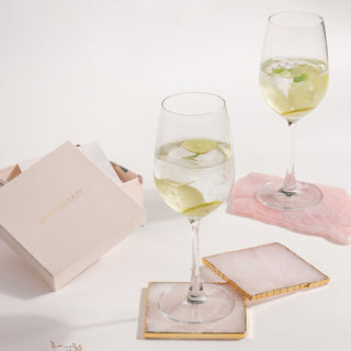 Square Coaster - Rose Quartz (Set Of 2)