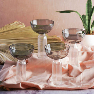 Pink DD Cocktail Stem Glasses