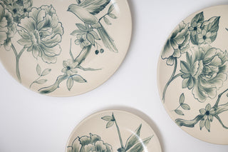 Handpainted hummingbird dinner plate