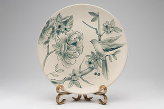 Handpainted hummingbird dinner plate