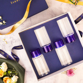 GIFT BOX: Highball Block Glass (Indigo)