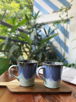 Boba Mug, set of 2 - Multi Blue