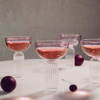 Pink DD Cocktail Stem Glasses