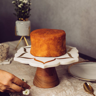 Lotus Marble Cake Stand