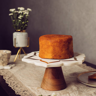 Lotus Marble Cake Stand