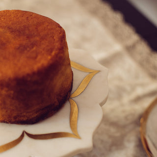 Lotus Marble Cake Stand