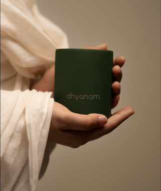 Dhyanam Luxury Soy Wax Candle Fragrance of Lemongrass & Amber