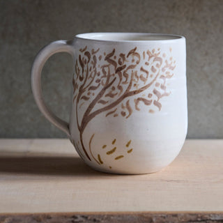 Mug Caligraphy - White and Brown