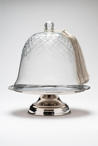 Palm Cloche Server on Pedestal