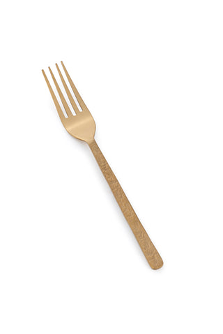 GOLD PVD TEXTURE set of 4 dinner fork