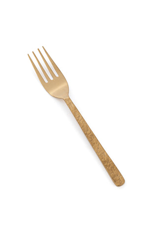 GOLD PVD TEXTURE set of 4 dessert fork