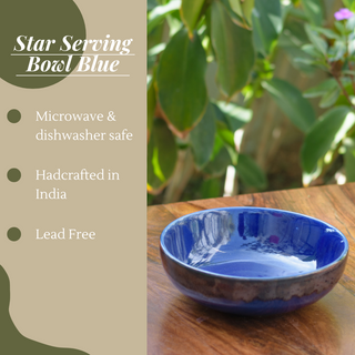 Star Serving Bowl Blue